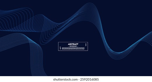 Modern 3D bright blue wave curve abstract presentation background. Luxury paper cut background. eps10