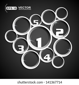 modern 3d circle info graphic steps presentation