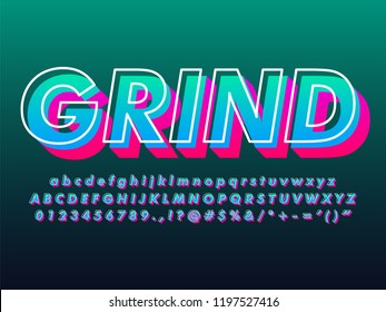 modern 3d colorful gradient text effect for cool futuristic effect	