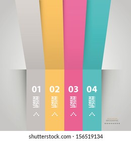 Modern 3D colorful line infographics design.