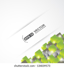 modern 3d cubes form with lights effect cover 