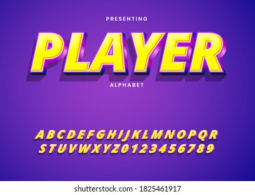Modern 3d editable text effect with vibrant color gradient