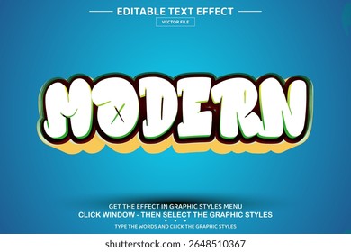 Modern 3D editable text effect template