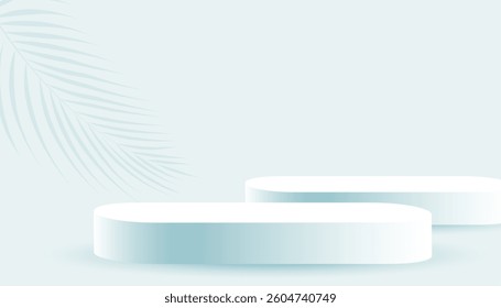 modern 3d empty pedestal stage background for object showcase vector