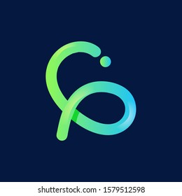 Modern 3d flow logo design initial letter G