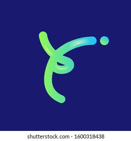 Modern 3d flow logo hand drawn initial letter y for business or company vector eps 10