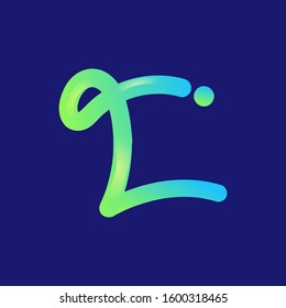 Modern 3d flow logo hand drawn initial letter c for business or company vector eps 10