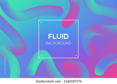 Modern 3d fluid dynamic futuristic web design, landing page template. Minimal abstract background with liquid mesh shapes. Eps10 vector illustration for presentation, banner, journal, flyer.
