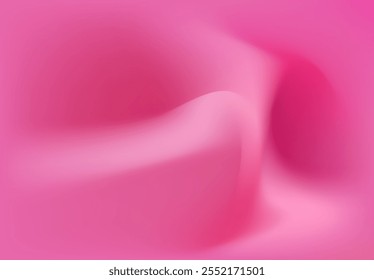 Modern 3D Fluid Gradient Design for Valentine's Day. Abstract Art Background for Covers, Banners, Cards, Flyers, and Posters in Red and Pink with Twisting Typography. Vector Illustration.