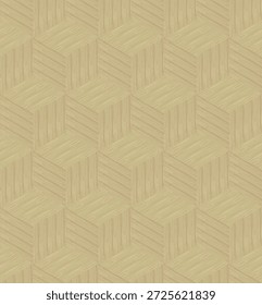 Patrón geométrico moderno del cubo 3D con la textura ligera natural del grano de madera para la decoración interior de la pared, el suelo, la arquitectura, y el fondo de los muebles