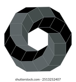 Modern 3D geometric shape logo with abstract vector elements, creating a stylish design and background for branding that stands out in digital and print media.