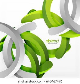 Modern 3d geometrical style background, arch circular lines. Vector template