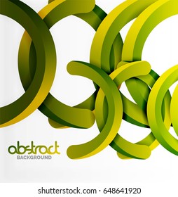Moderno fondo de estilo geométrico 3d, líneas circulares en arco. Plantilla de vector