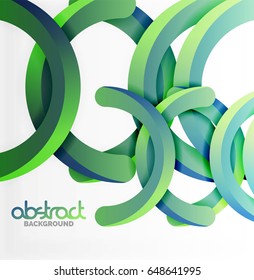 Modern 3d geometrical style background, arch circular lines. Vector template