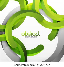 Modern 3d geometrical style background, arch circular lines. Vector template