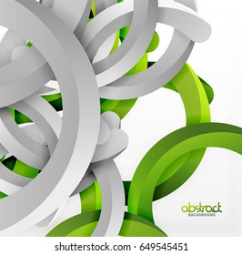 Modern 3d geometrical style background, arch circular lines. Vector template
