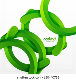 Modern 3d geometrical style background, arch circular lines. Vector template