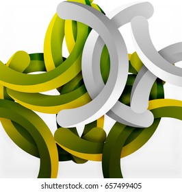 Modern 3d geometrical style background, arch circular lines. Vector template