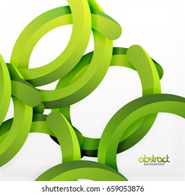 Moderno fondo de estilo geométrico 3d, líneas circulares en arco. Plantilla de vector