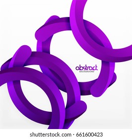 Modern 3d geometrical style background, arch circular lines. Vector template