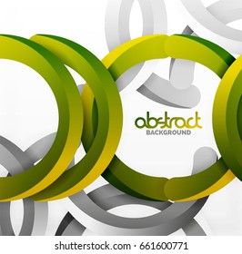 Moderno fondo de estilo geométrico 3d, líneas circulares en arco. Plantilla de vector