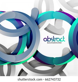 Modern 3d geometrical style background, arch circular lines. Vector template