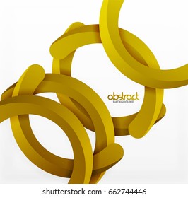 Modern 3d geometrical style background, arch circular lines. Vector template
