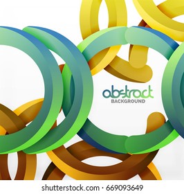 Modern 3d geometrical style background, arch circular lines. Vector template