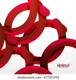 Moderno fondo de estilo geométrico 3d, líneas circulares en arco. Plantilla de vector