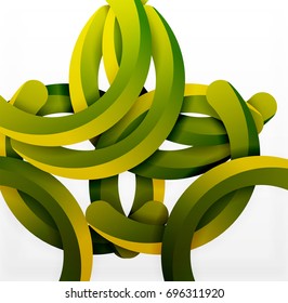 Modern 3d geometrical style background, arch circular lines. Vector template
