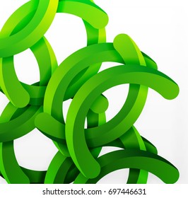 Modern 3d geometrical style background, arch circular lines. Vector template