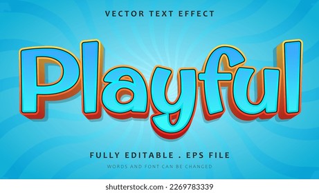 Modern 3D Gradient Colorful Word Playful Editable Text Effect Design Template. Effect Saved In Graphic Style