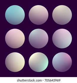 Modern 3d gradient set with round abstract backgrounds. Colorful fluid covers for calendar, brochure, invitation, cards. Trendy soft color. Template with round gradient set for screens and mobile app