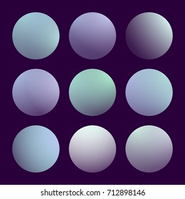 Modern 3d gradient set with round abstract backgrounds. Colorful fluid covers for calendar, brochure, invitation, cards. Trendy soft color. Template with round gradient set for screens and mobile app