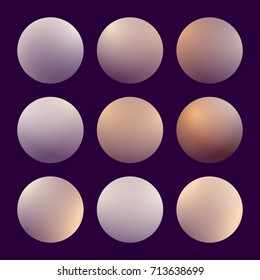 Modern 3d gradient set with round abstract backgrounds. Colorful fluid covers for calendar, brochure, invitation, cards. Trendy soft color. Template with round gradient set for screens and mobile app