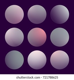 Modern 3d gradient set with round abstract backgrounds. Colorful fluid covers for calendar, brochure, invitation, cards. Trendy soft color. Template with round gradient set for screens and mobile app