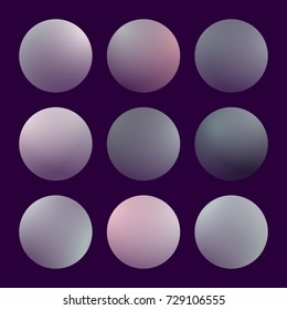 Modern 3d gradient set with round abstract backgrounds. Colorful fluid covers for calendar, brochure, invitation, cards. Trendy soft color. Template with round gradient set for screens and mobile app