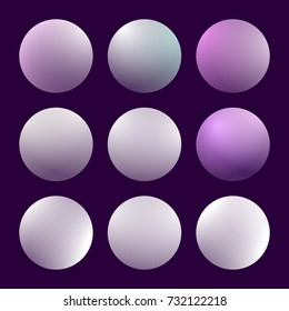 Modern 3d gradient set with round abstract backgrounds. Colorful fluid covers for calendar, brochure, invitation, cards. Trendy soft color. Template with round gradient set for screens and mobile app