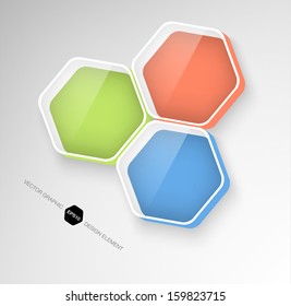 Modern 3d Hexagonal Infographic Boxes Banners Stock Vector (Royalty ...