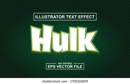 modern 3d hulk text effect editable font effect