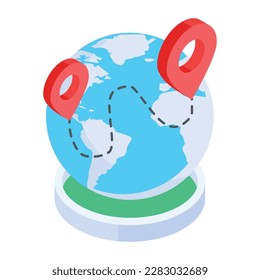 Modern 3d icon vector of geolocation