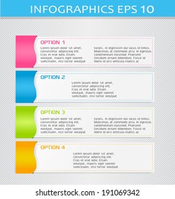 Modern 3d infographic colorful design template with shadow vector illustration