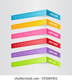 Modern 3d infographic colorful design template with shadow vector illustration