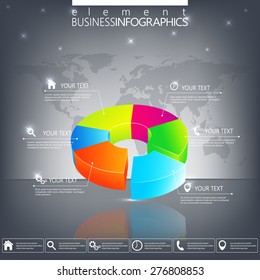 Modern 3d infographic template. Can be used for workflow layout, diagram, chart, number options, web design.