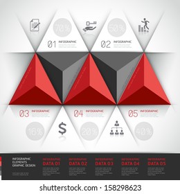 Modern 3d, Infographics Business Triangle. Vector Illustration. Can Be Used For Workflow Layout, Diagram, Banner, Number Options, Step Up Options, Web Design.