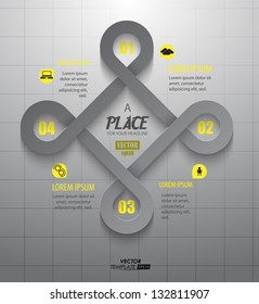 Modern 3D infographics / vector