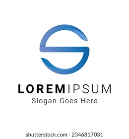 Modern 3D Initial Letter S Monogram Text Letter Logo Design Tech S Logotype