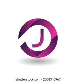 Modernes 3D Letter J Logo-Design.