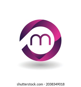 Modern 3D Letter M Logo Design.