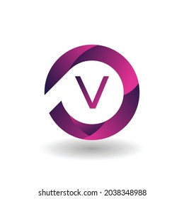 Diseño moderno con logotipo 3D Letter V.